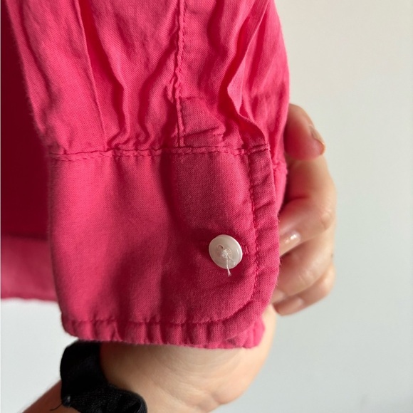 Grayson cotton pink ling sleeve button up top‎ size M - Picture 4 of 6